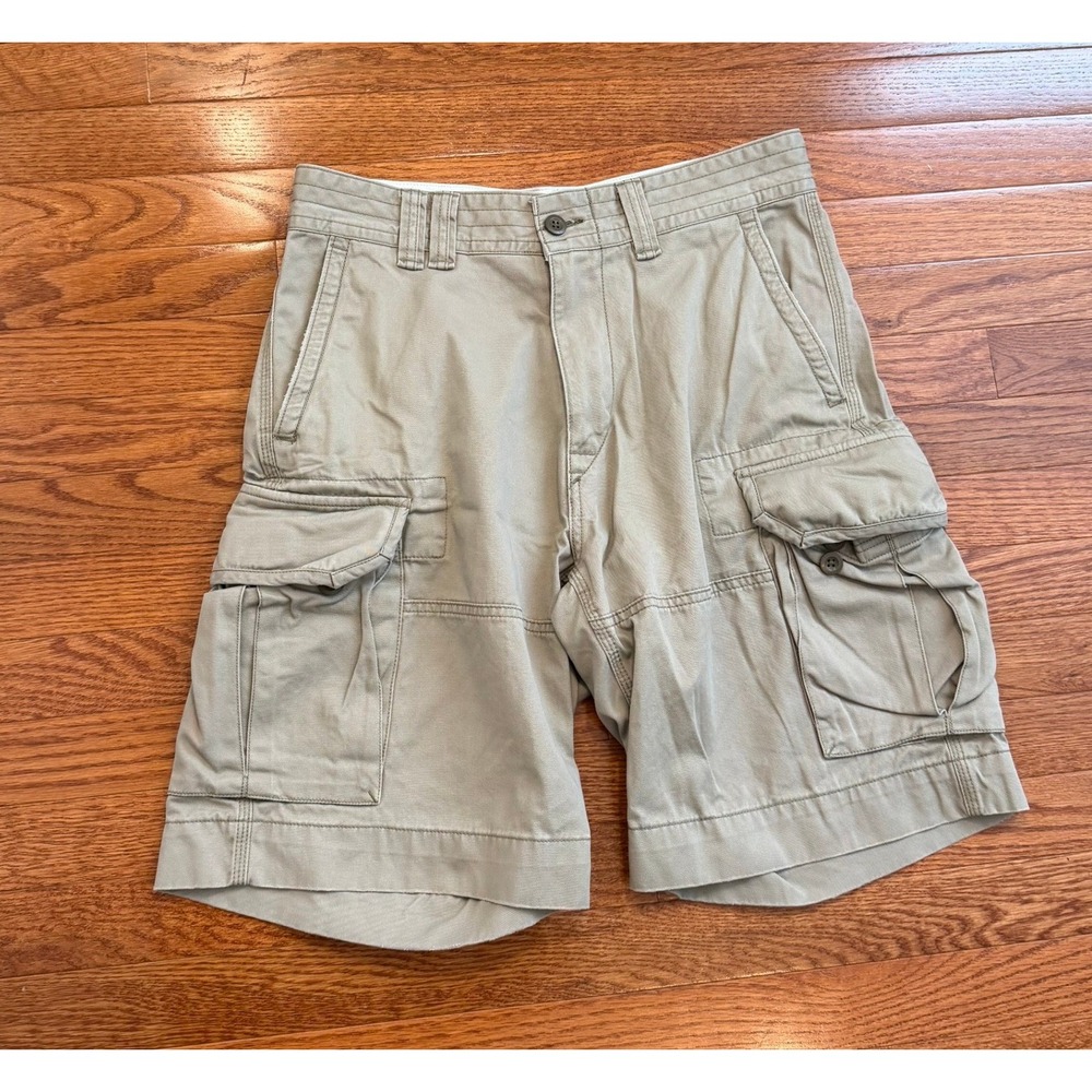 Polo Ralph Lauren Chino Cargo Shorts Mens 32 Khaki Twill Utility Military 10"